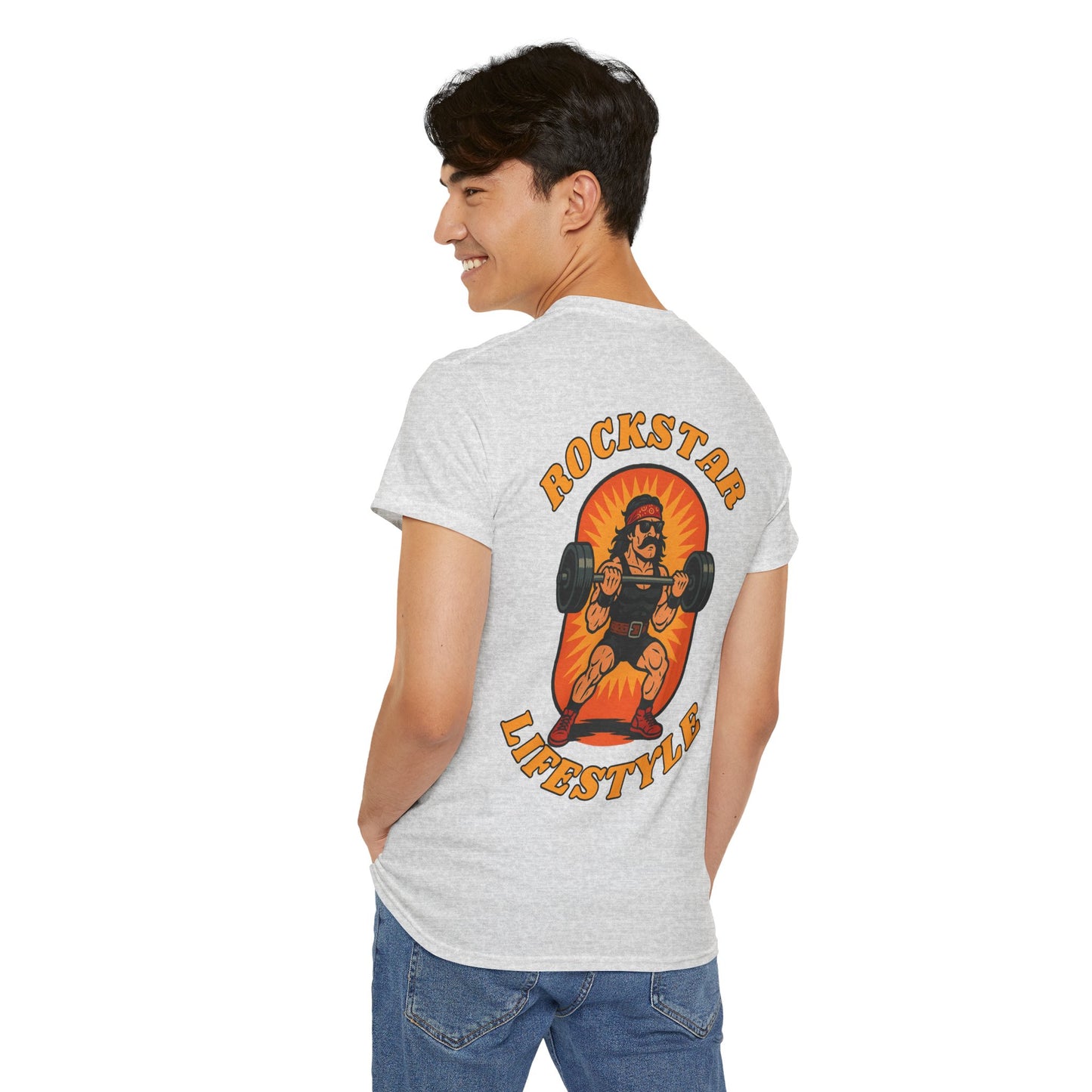 Rockstar Lifestyle Unisex Heavy Cotton Tee - Motivational Gym Shirt for Fitness Enthusiasts