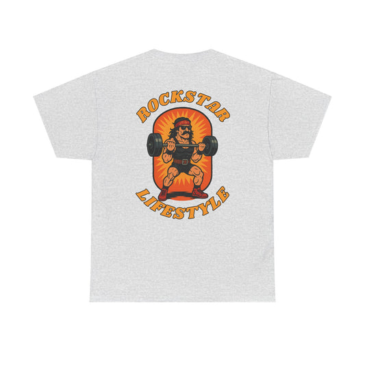 Rockstar Lifestyle Unisex Heavy Cotton Tee - Motivational Gym Shirt for Fitness Enthusiasts